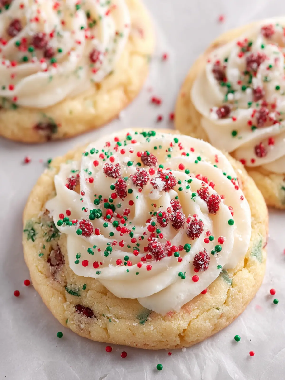 Christmas Sprinkle Sugar Cookies First Image