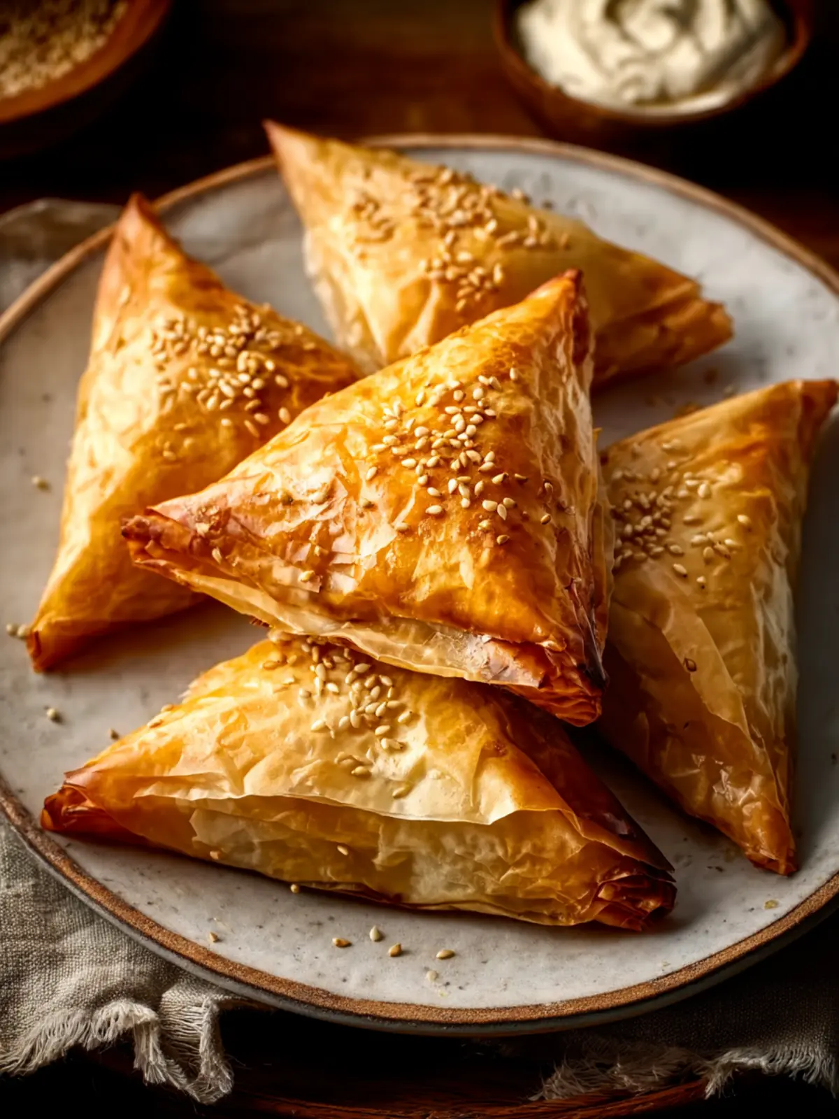 Irresistible Pumpkin Ricotta Stuffed Phyllo Triangles First Image