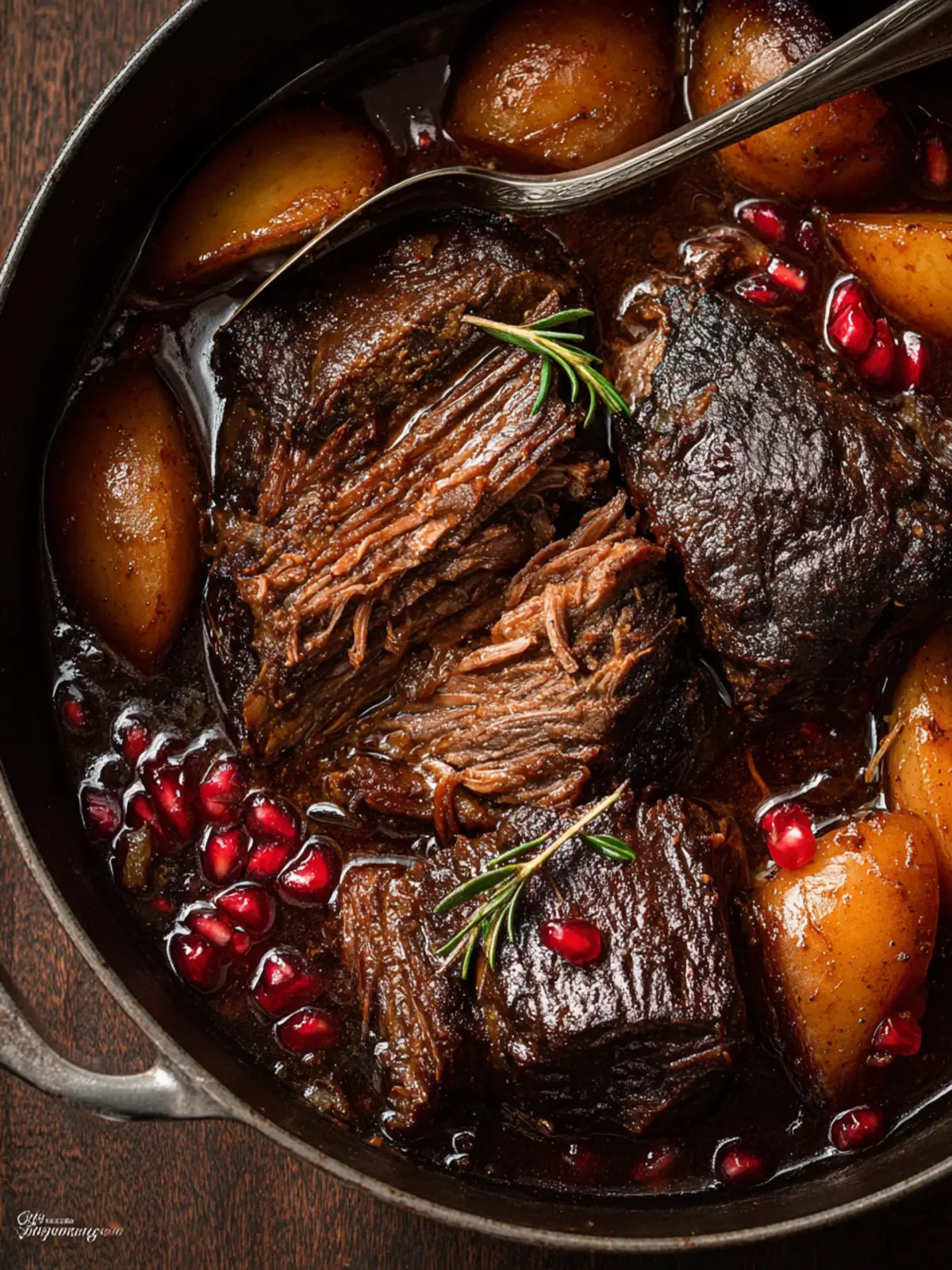 Balsamic Pomegranate Braised Pot Roast First Image
