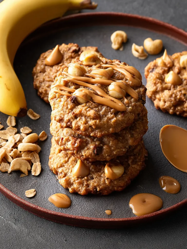 3 Ingredient Peanut Butter Banana Cookies First Image
