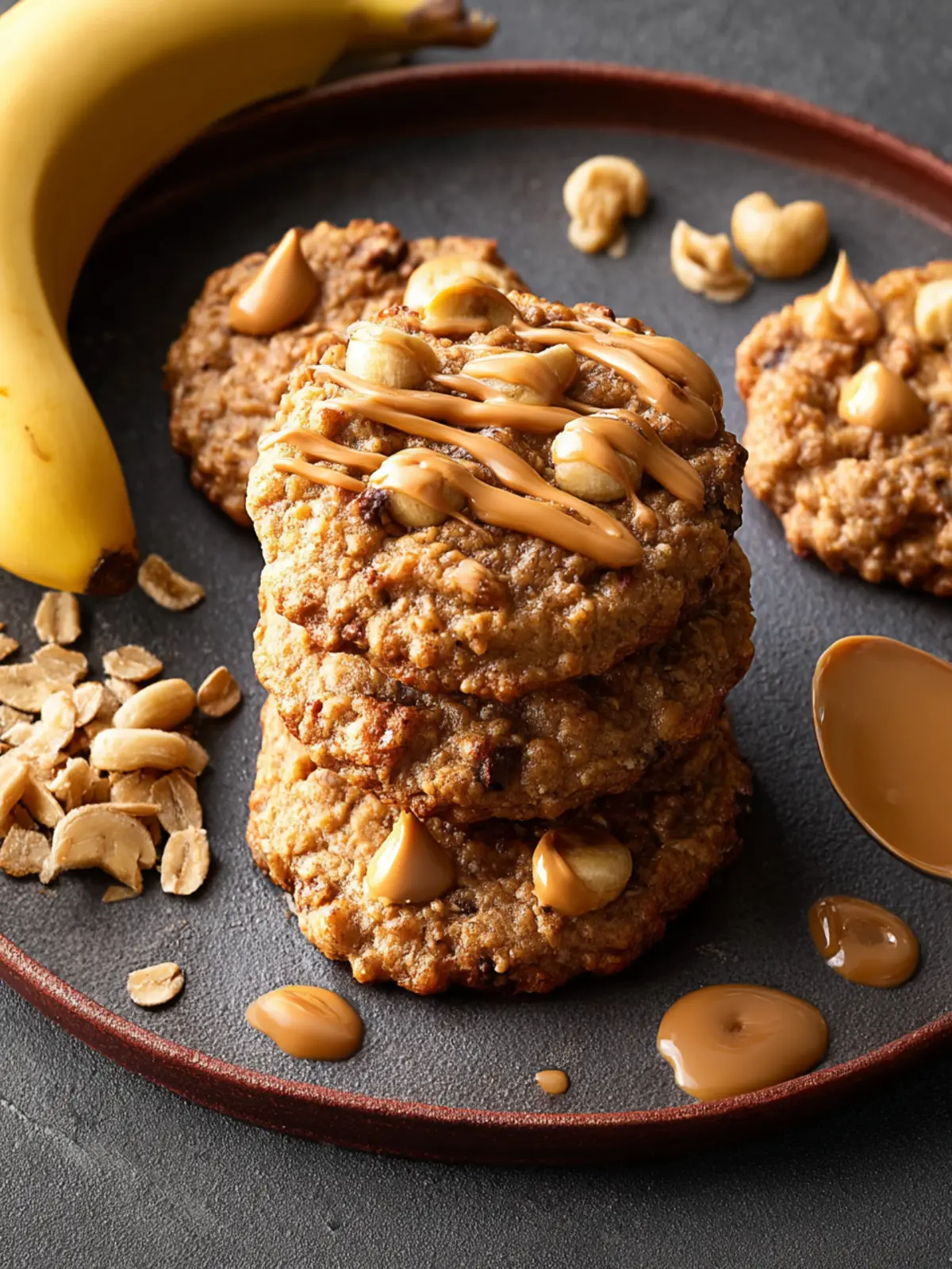 3 Ingredient Peanut Butter Banana Cookies First Image