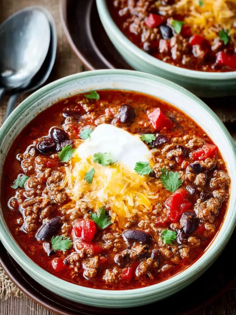 Ground Beef Chili with Olives (Instant Pot or Stovetop) First Image