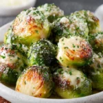 Garlic Parmesan Roasted Brussels Sprouts First Image