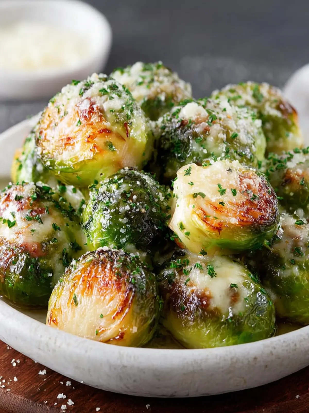 Garlic Parmesan Roasted Brussels Sprouts First Image