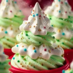 Christmas Tree Meringue Cookies First Image