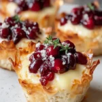 Festive Cranberry Brie Thyme Phyllo Cups – Sweet & Savory First Image