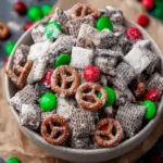 Christmas Muddy Buddies (Easy Festive Puppy Chow Recipe) First Image