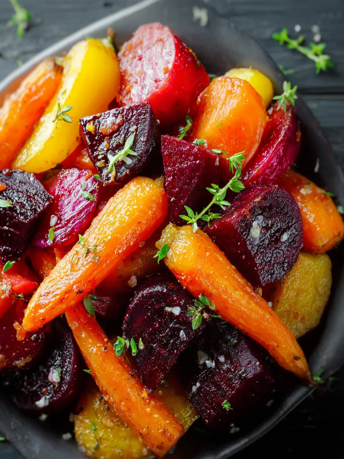 Honey Roasted Beets and Carrots Recipe First Image