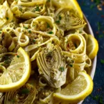 Vegan Lemon Artichoke Pasta First Image