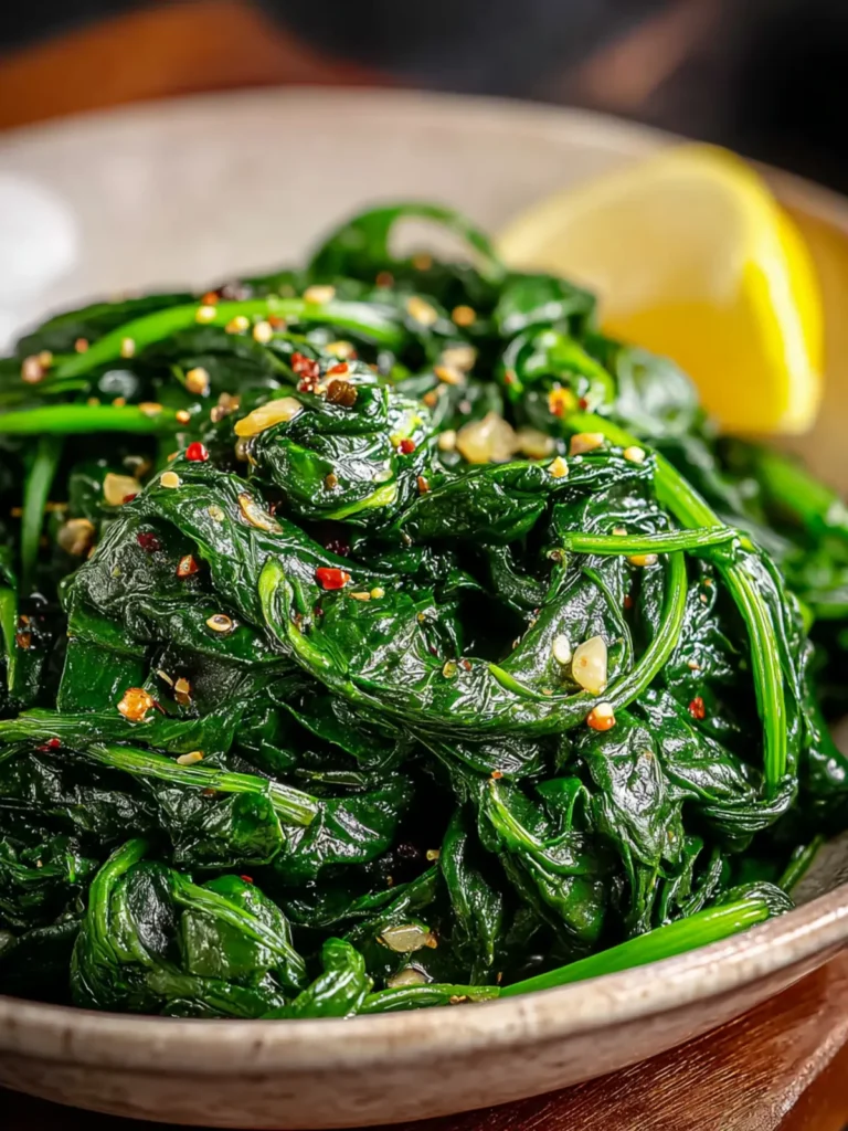 Irresistible Sautéed Garlic Spinach Recipe in 10 Minutes First Image