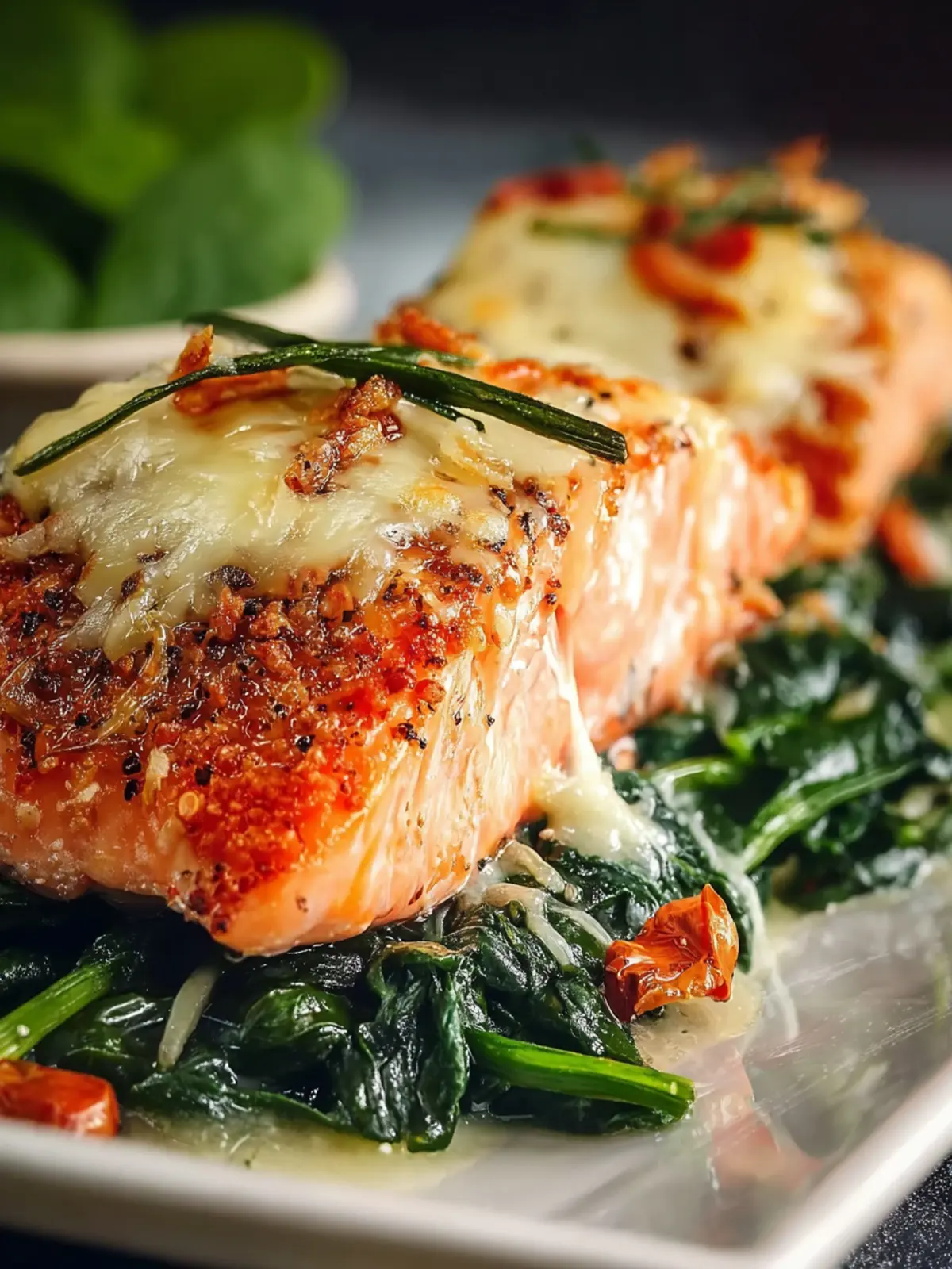 Baked Salmon with Spinach First Image
