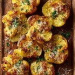 Baked Smashed Potatoes With Garlic & Parmesan First Image