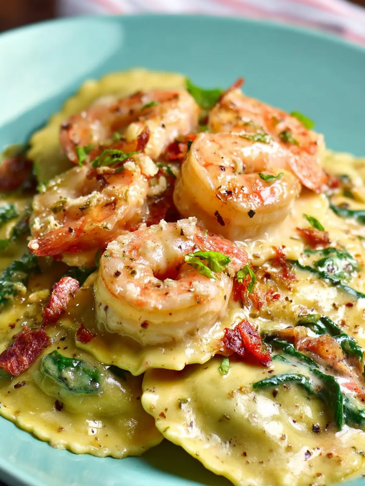 Creamy Tuscan Shrimp Ravioli First Image