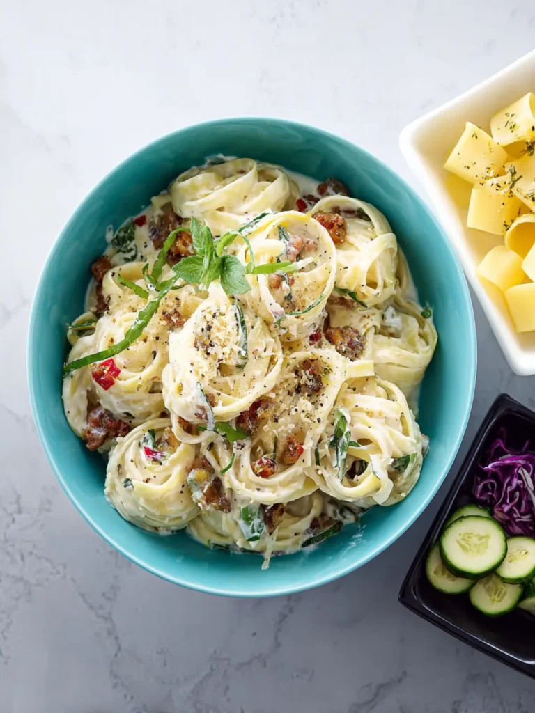 Easy Pasta with Yogurt Sauce First Image