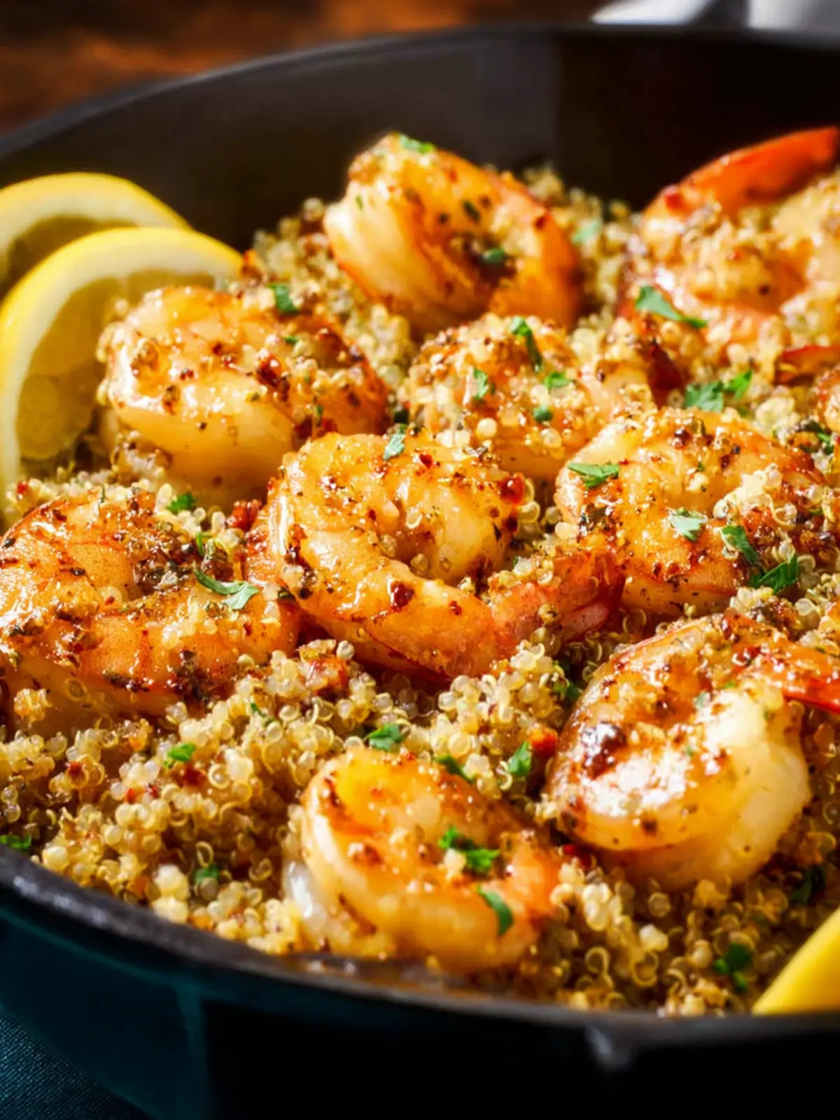 Healthy Garlic Shrimp with Quinoa First Image