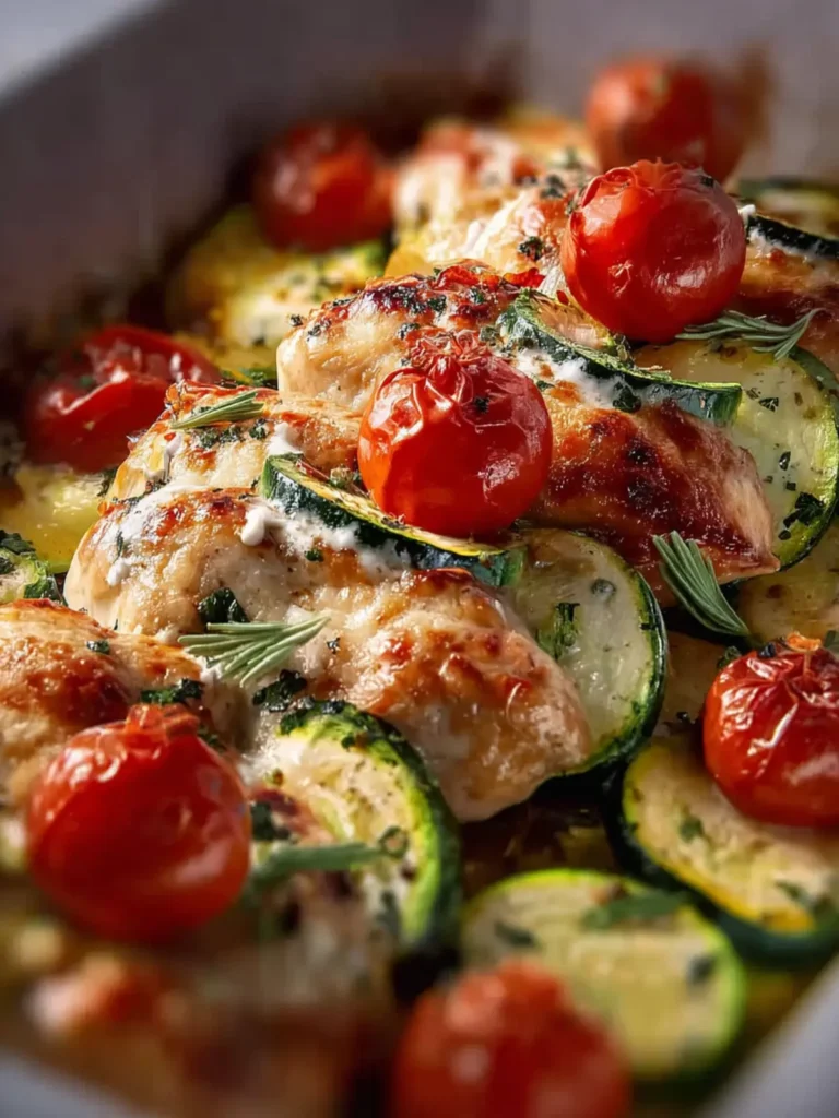 Mediterranean Chicken Zucchini Bake First Image