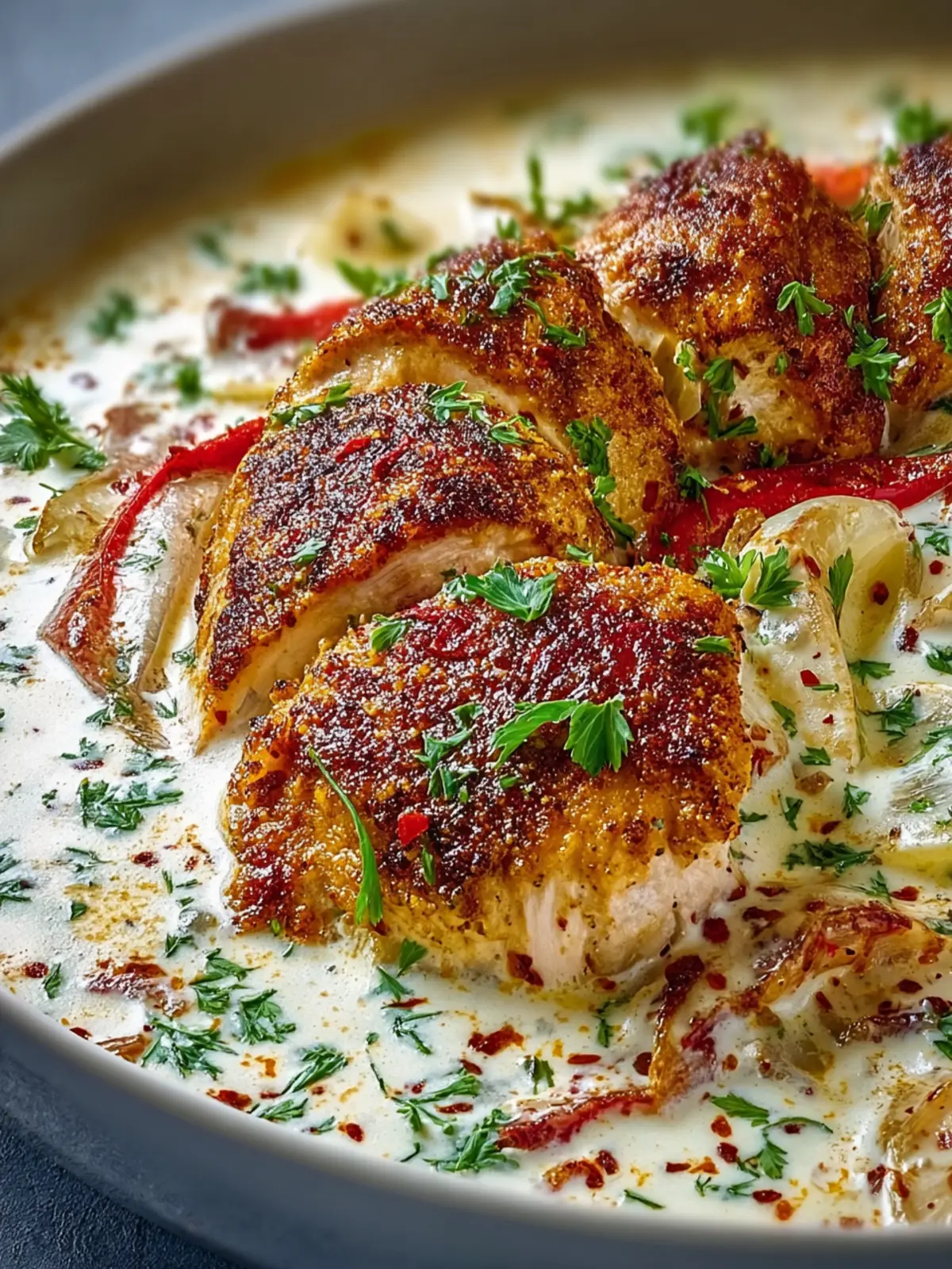 Turkish Chicken with Creamy White Sauce First Image