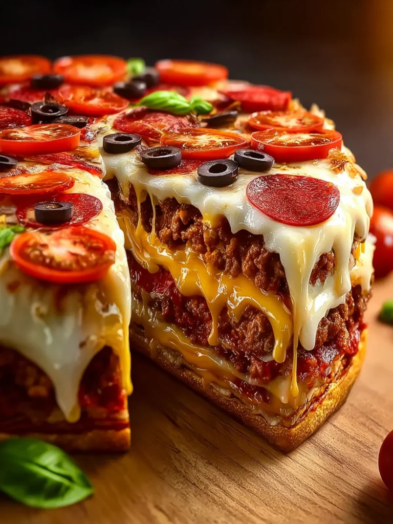 Ultimate Stuffed Layered Pizza Pie First Image