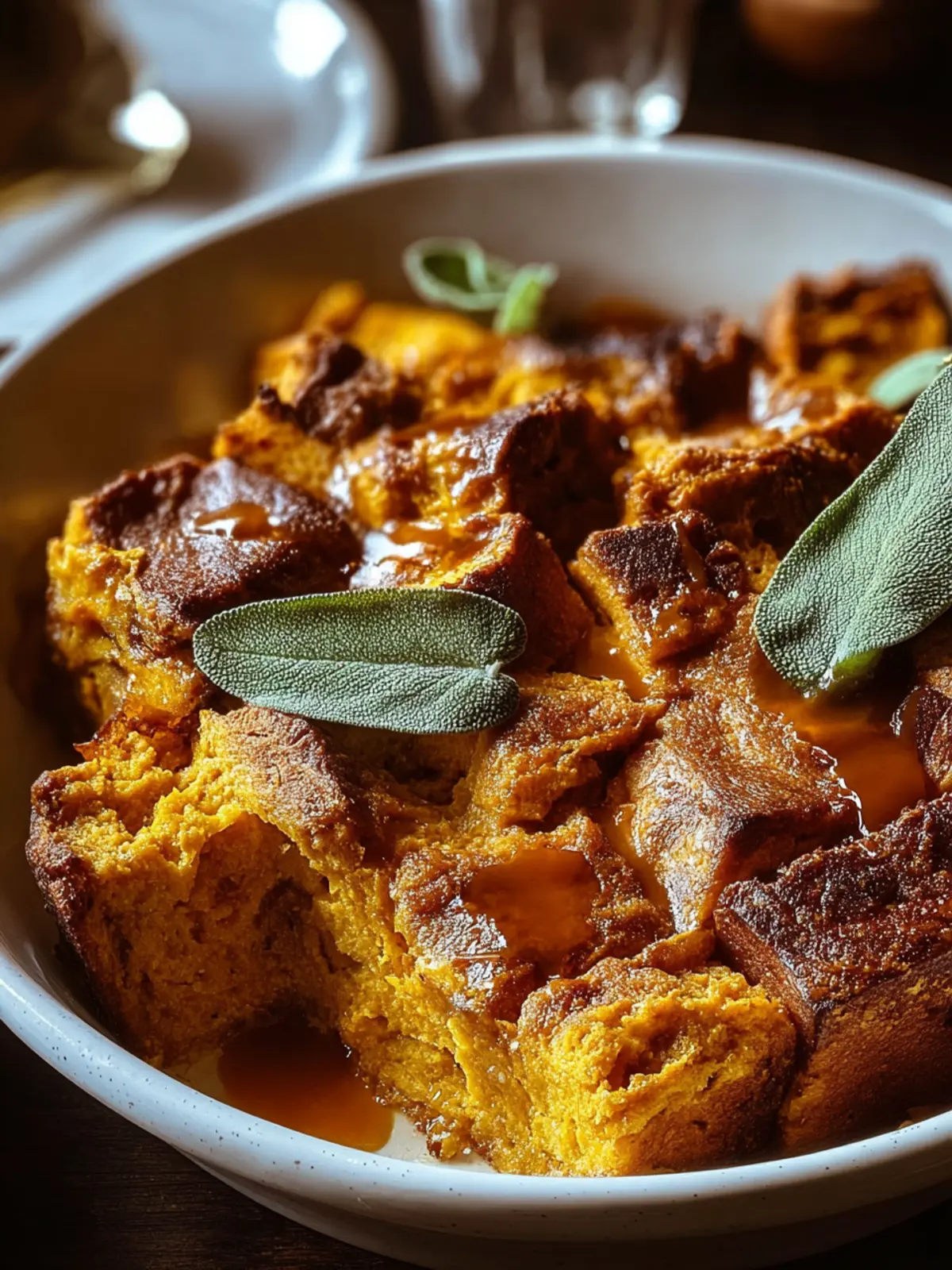 Irresistible Pumpkin Sage Bread Pudding Recipe Delight First Image