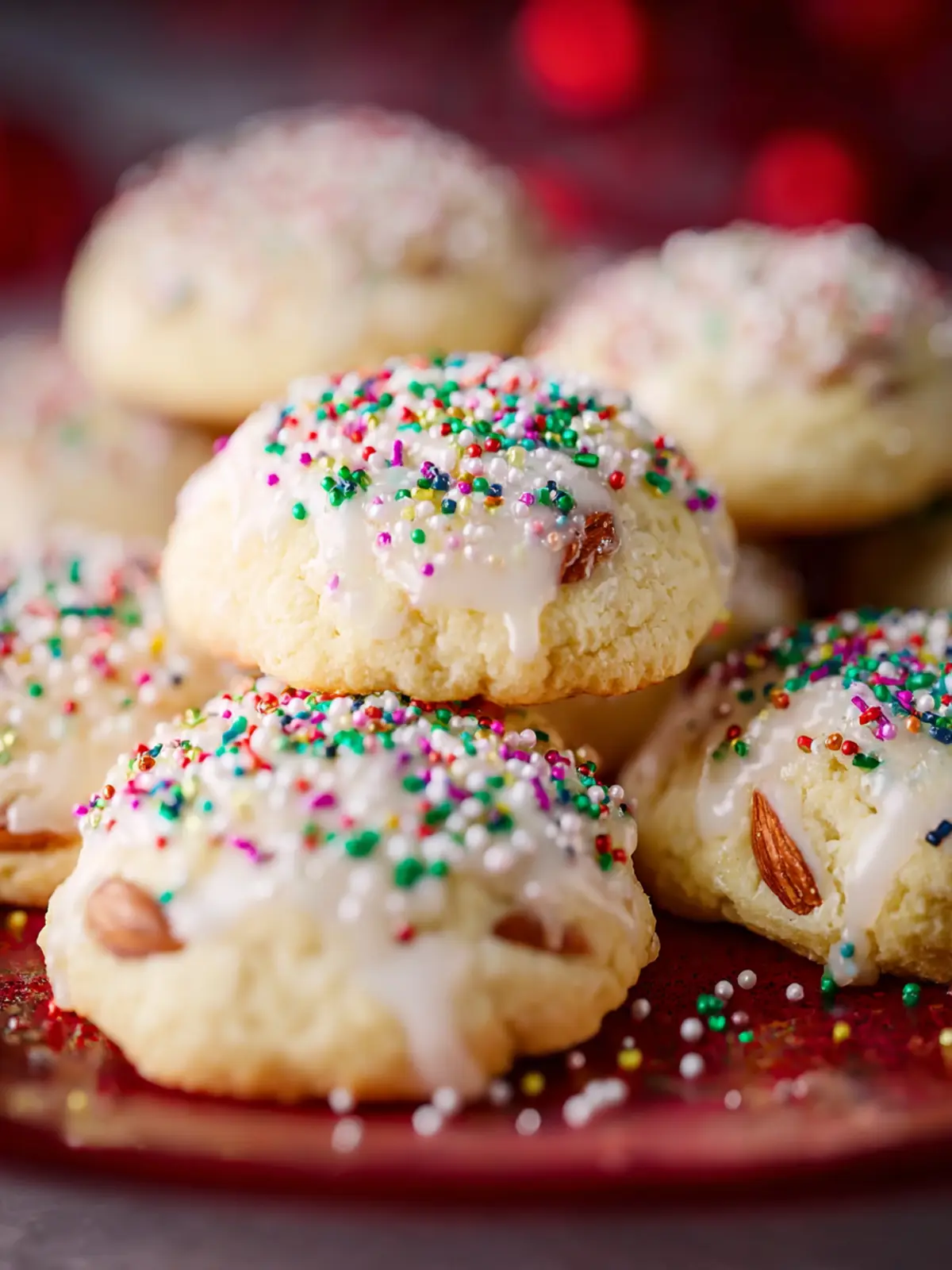 Soft Almond Sprinkle Cookies For The Holidays First Image
