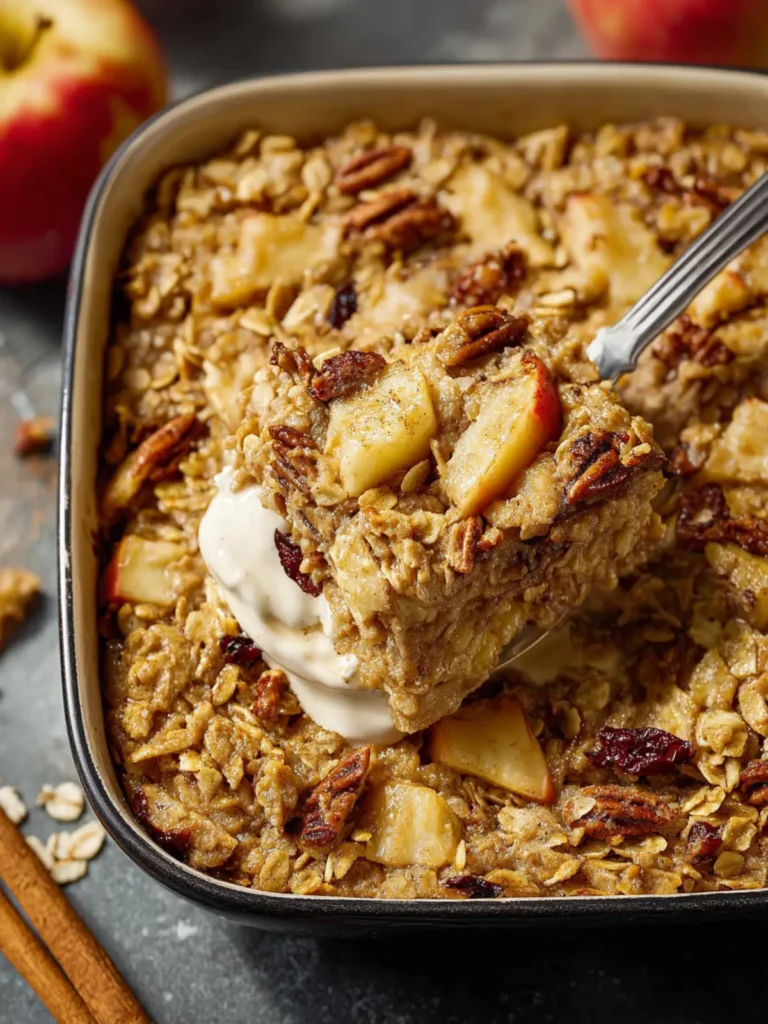 Baked Apple Oatmeal with Greek Yogurt First Image