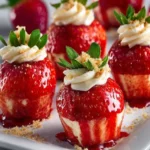 Cheesecake Stuffed Strawberries First Image