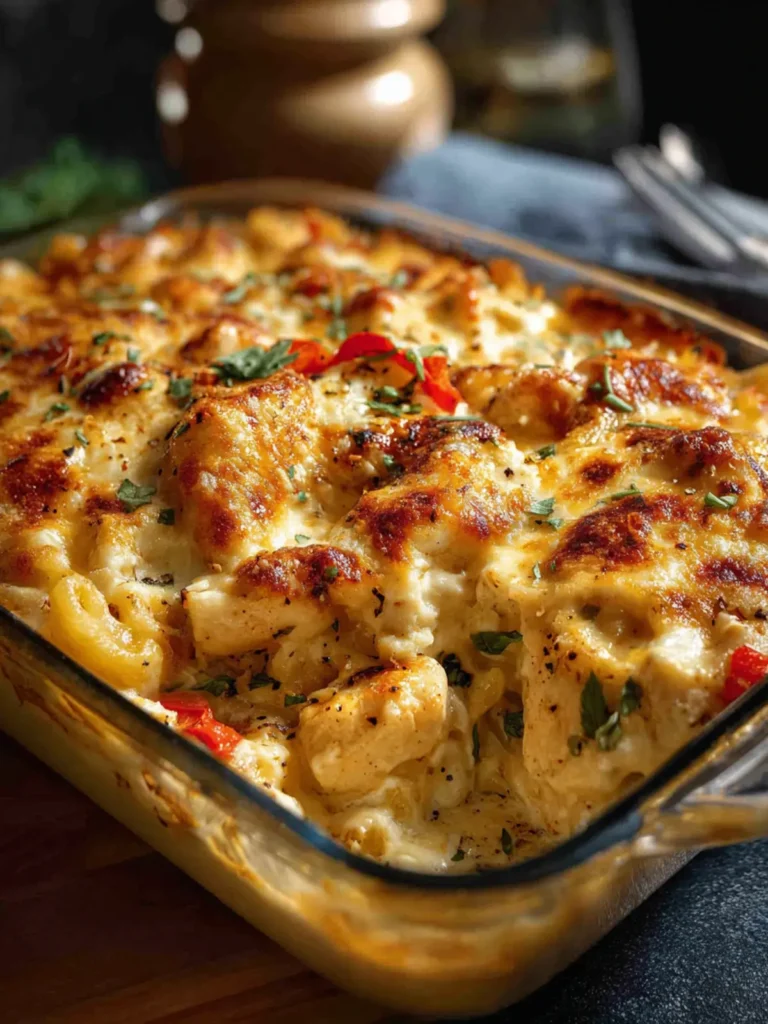 Cheesy Creamy Chicken Casserole Bake Recipe First Image