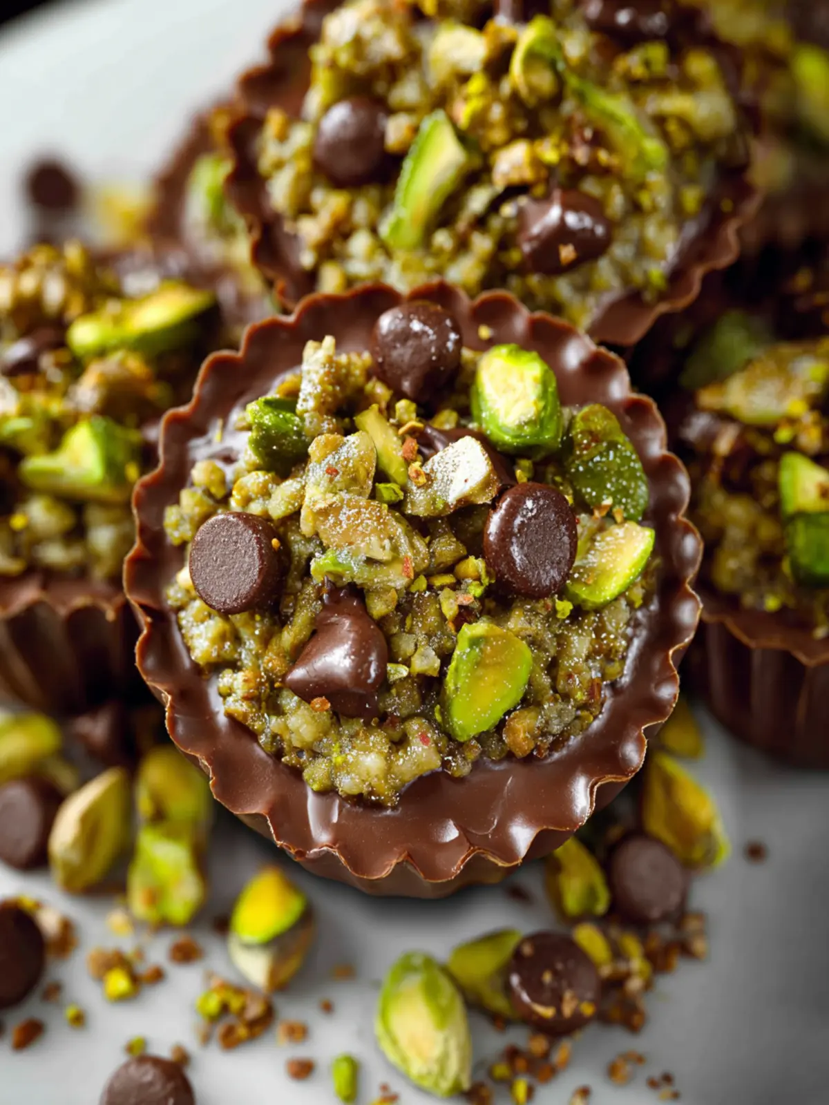 Chocolate Pistachio Crunch Cups First Image