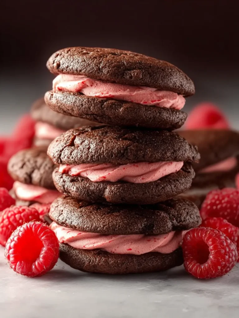Chocolate Raspberry Sandwich Cookies: Irresistible 7-Step Valentine Treat First Image