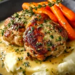 Creamy Herb Chicken Thighs with Carrots & Mash First Image