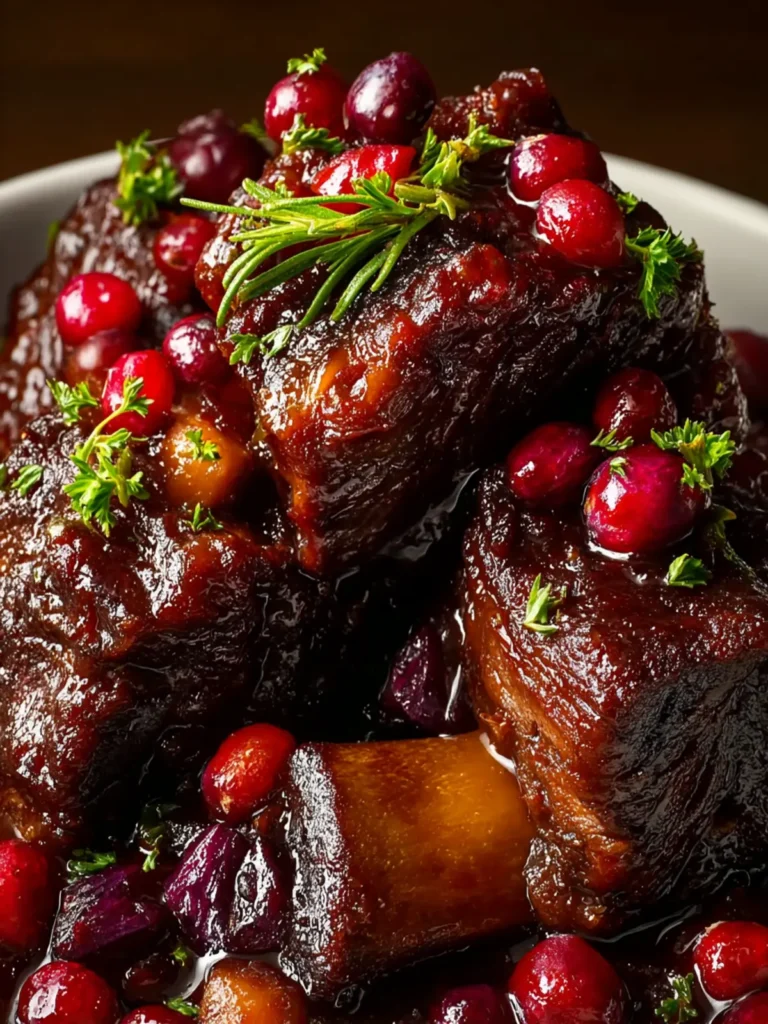 Crockpot Cranberry Beef Short Ribs First Image