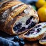 Easy Lemon Blueberry Sourdough Bread First Image