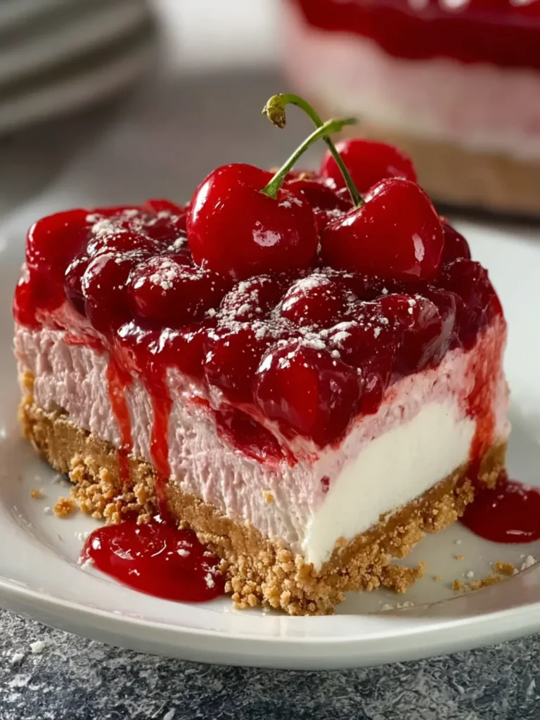 Easy No-Bake Cherry Cheesecake First Image