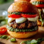 Garlic Pesto Caprese Burgers: A Tasty Twist Awaits! First Image