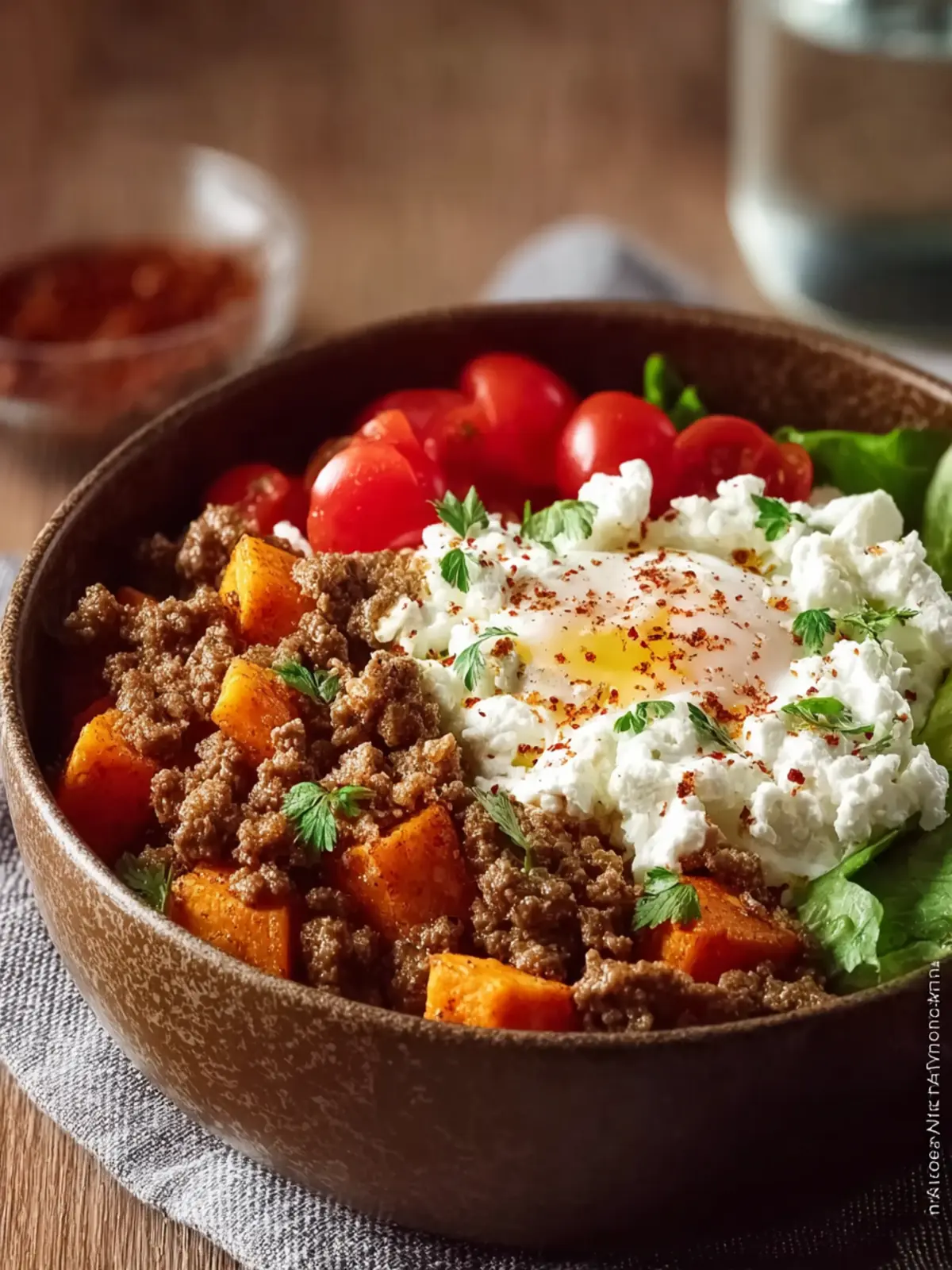 Gluten-Free High Protein Cottage Cheese Ground Beef Bowl First Image