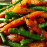 Honey Glazed Carrots and Green Beans First Image