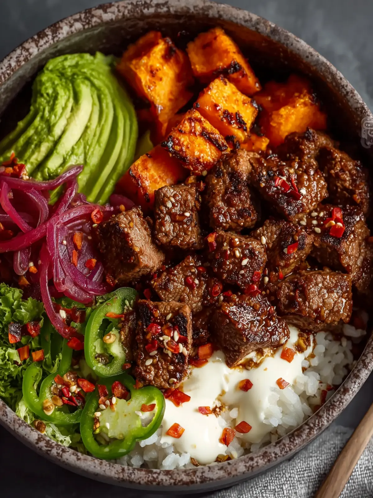 Hot Honey Beef Bowls First Image