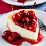 Low-Carb Cheesecake with Cherry Topping First Image