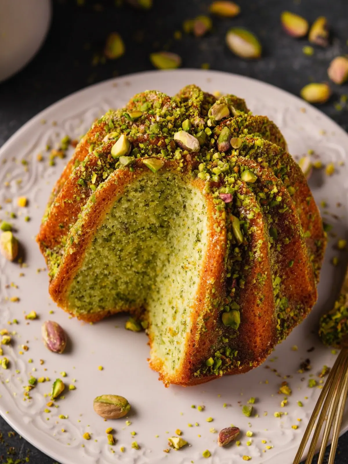 Pistachio Bundt Cake First Image
