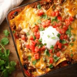 Quick and Easu Ground Beef Enchilada Casserole Recipe First Image