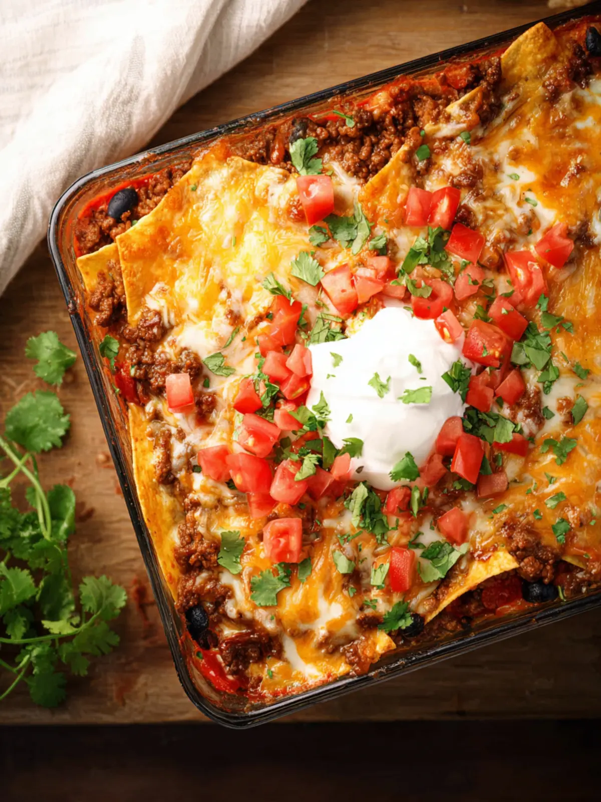 Quick and Easu Ground Beef Enchilada Casserole Recipe First Image