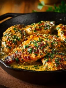 Texas Roadhouse Style Garlic Butter Chicken Skillet First Image
