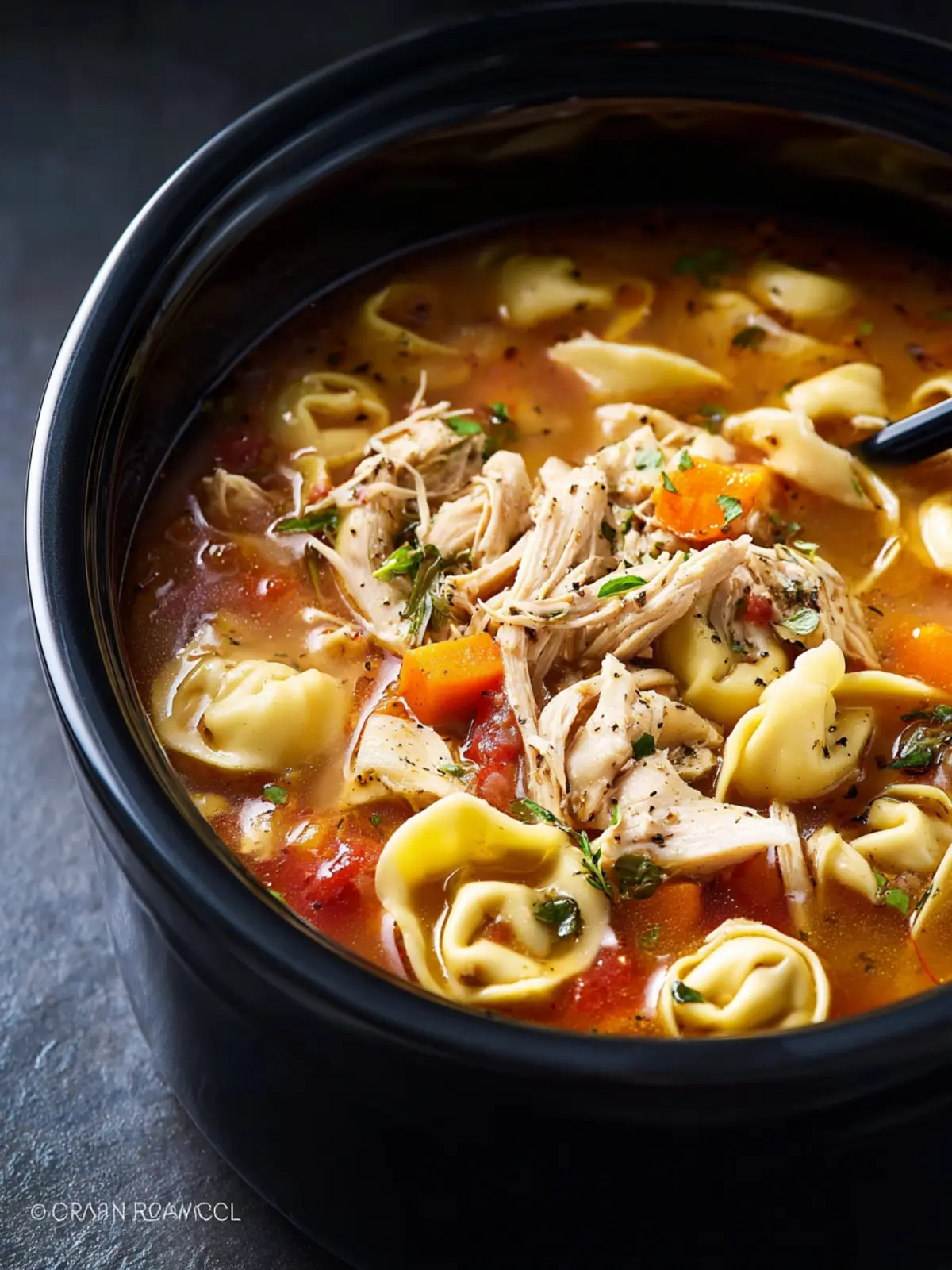 Crock Pot Chicken Tortellini Soup First Image