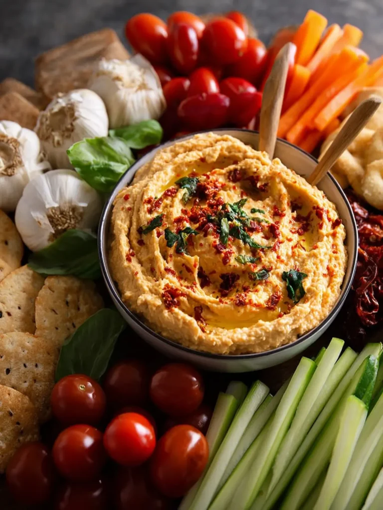 Easy Sun-Dried Tomato Hummus First Image