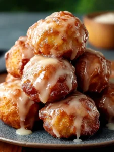 Irresistible Baked Cinnamon Glazed Apple Fritters Recipe First Image