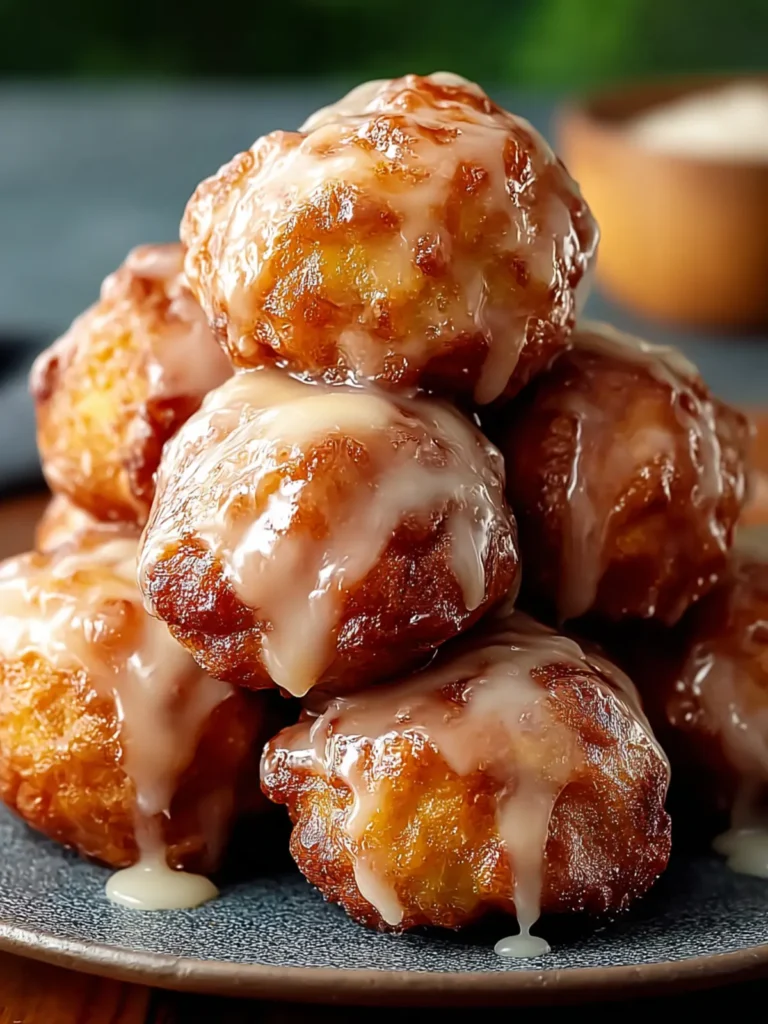 Irresistible Baked Cinnamon Glazed Apple Fritters Recipe First Image