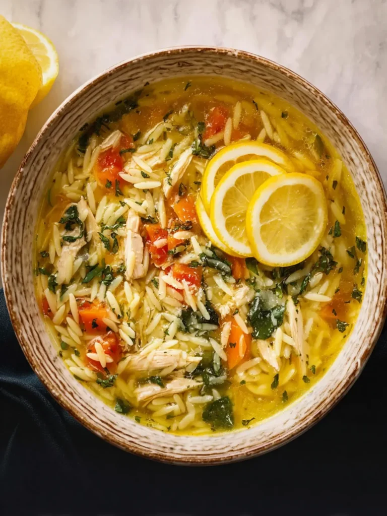 Lemon Chicken Orzo Soup First Image