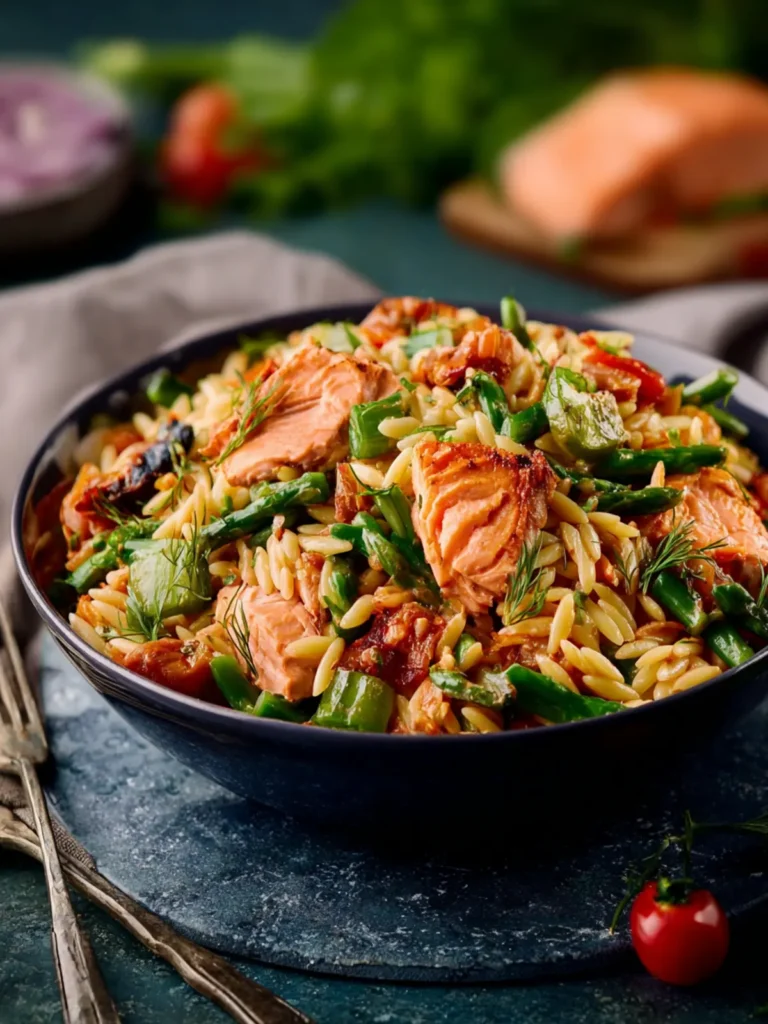 Orzo Pasta Salad with Salmon First Image