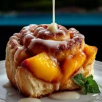 Peach Cheesecake Cinnamon Rolls First Image