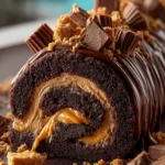 Peanut Butter Cup Chocolate Roll Cake First Image